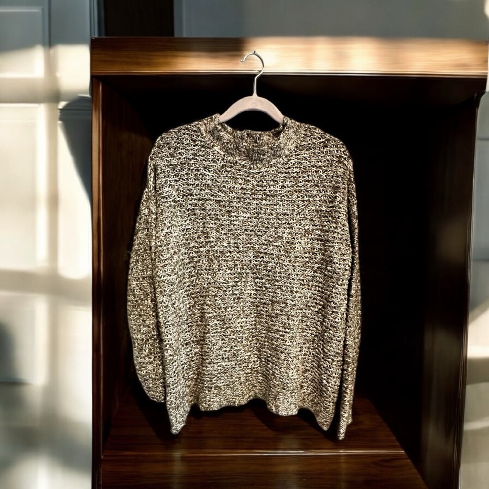 St Johns Bay mens black and white knit pullover sweater. XL